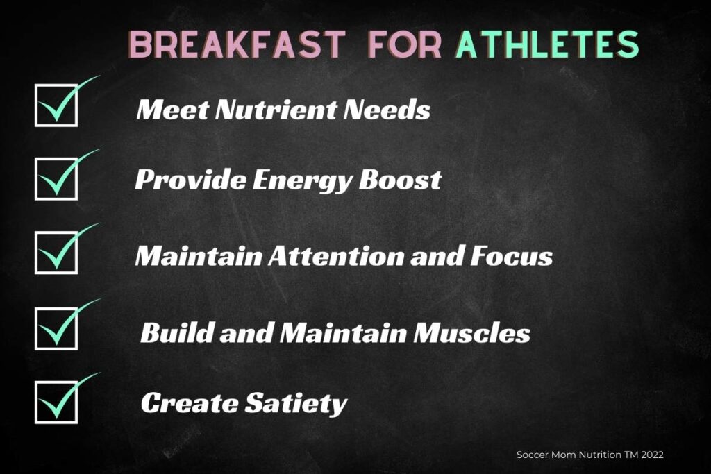 Importance of breakfast for athletes-nutrient needs, energy boost, attention and focus, build muscle
