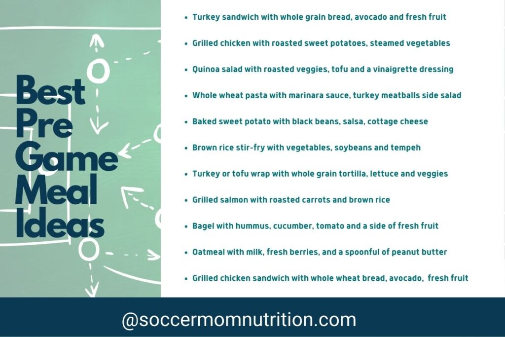 what to eat before a game - pre game meal ideas