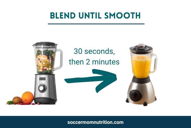 how to make a smoothie, blend until smooth