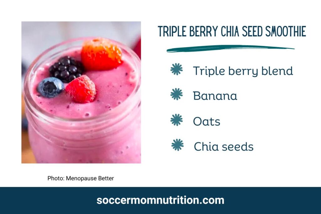 high fiber smoothies triple Berry Chia Seed Smoothie