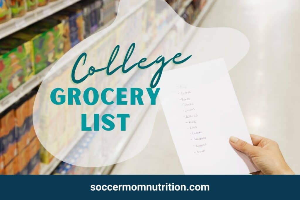 college grocery list,